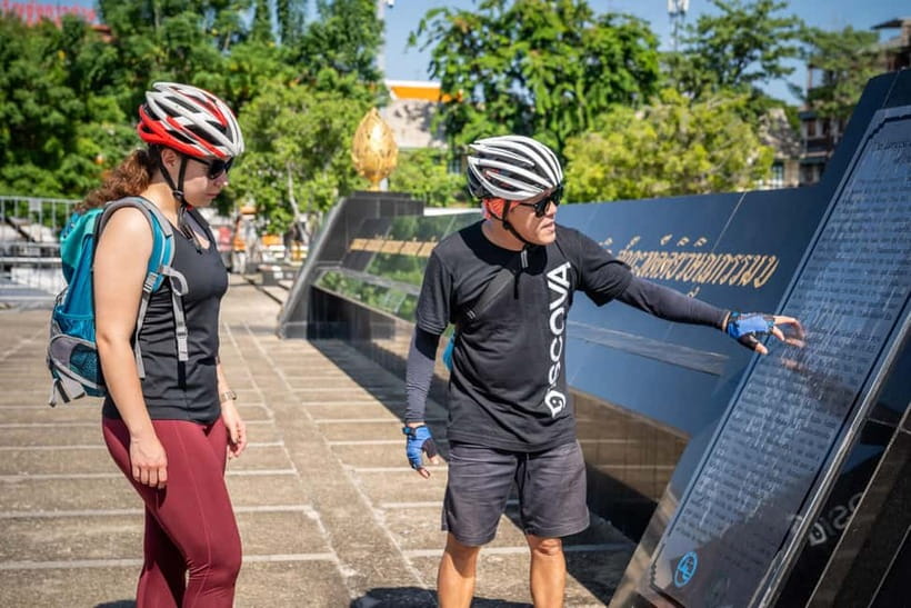Bangkok: Backstreets and Historic Temples Bike Tour - Crossing the Rama VIII Bridge