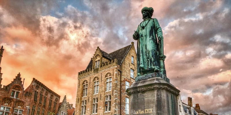 Bruges: Nightly Tales and Untold History Walking Tour - Market Square, beer, and the public face of Bruges