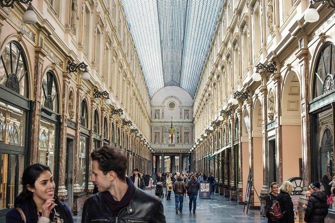 Brussels: Historical Walking Tour with Chocolate & Waffle Tasting - Mont des Arts: stairs, photos, and a city view