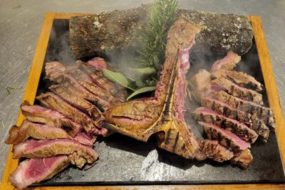 Communal dinner in an ancient Tuscan farmhouse