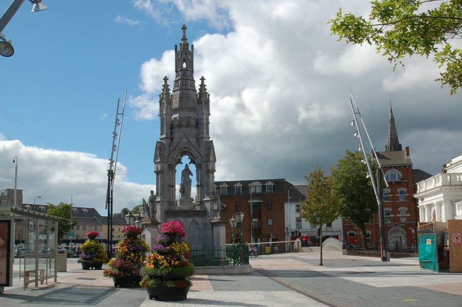 Cork: Guided Historical Walking Tour - Cork Opera House and the view toward Shandon