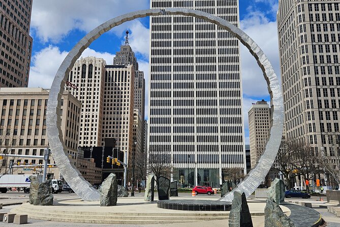 Detroit's Hidden History Guided Walking Tour - The Spirit of Detroit ends with Joe Louis