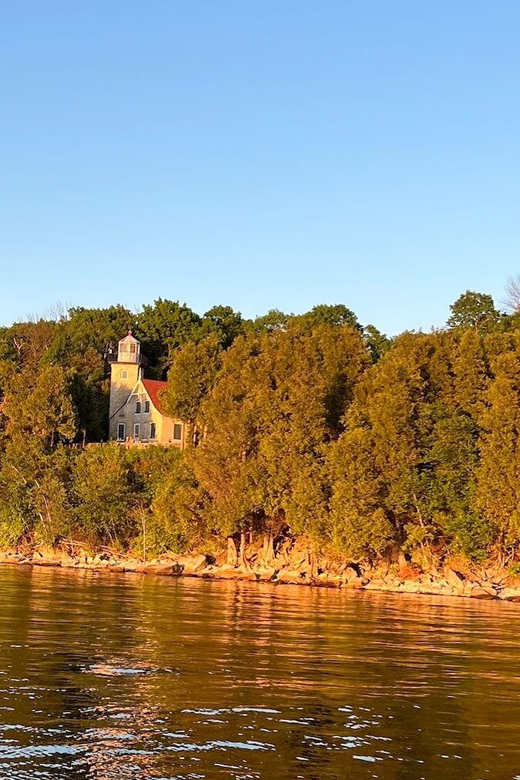 Door County Historic Cottage Row & Strawberry Islands Cruise - Turning west toward the Strawberry Islands