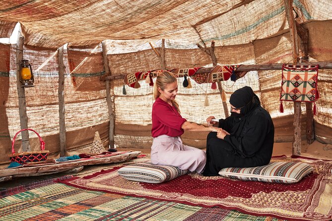Dubai Evening Heritage Safari by Vintage G Class Al Marmoom Oasis - Camel caravan and the Bedouin village welcome