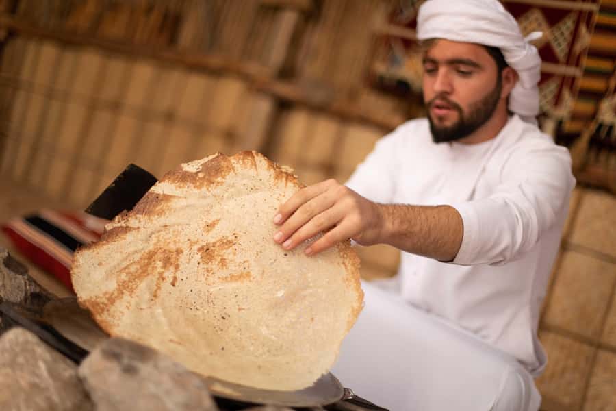 Dubai: Heritage Camel Desert Safari with Traditional Dinner - Entering the heritage camp