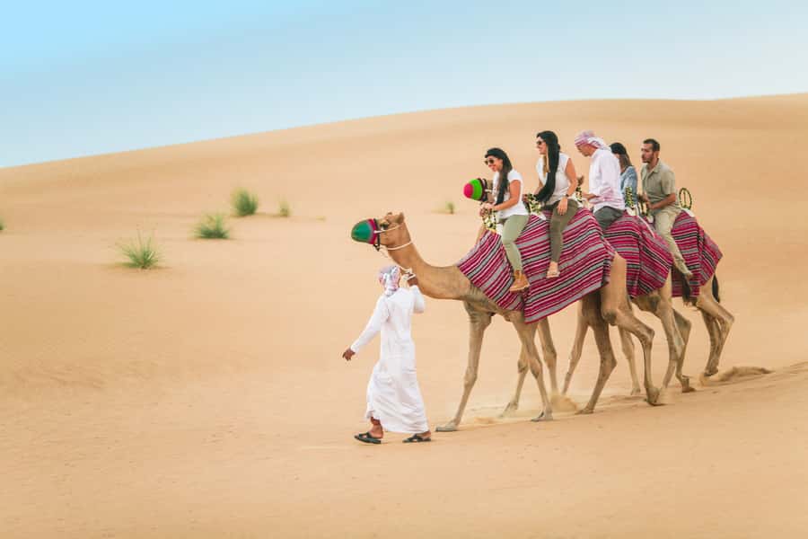 Dubai: Heritage Camel Desert Safari with Traditional Dinner - Leaving Dubai for the open desert