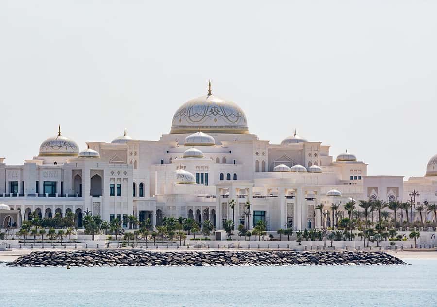 From Abu Dhabi: Grand Mosque, Royal Palace& Heritage Village - Emirates Palace is a photo stop, not a full visit