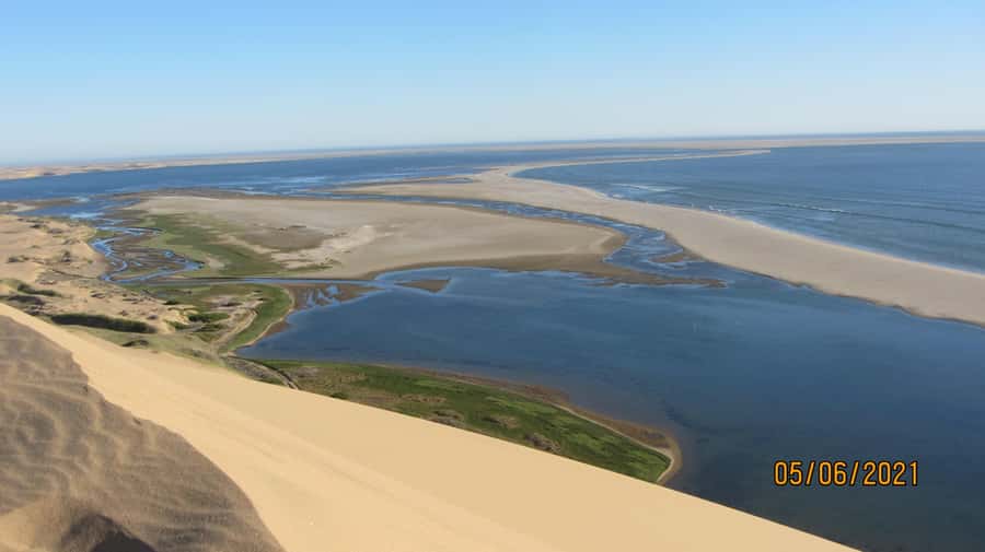 From Walvis Bay: Sandwich Harbour World Heritage Site - Driving the beach toward Sandwich Harbour