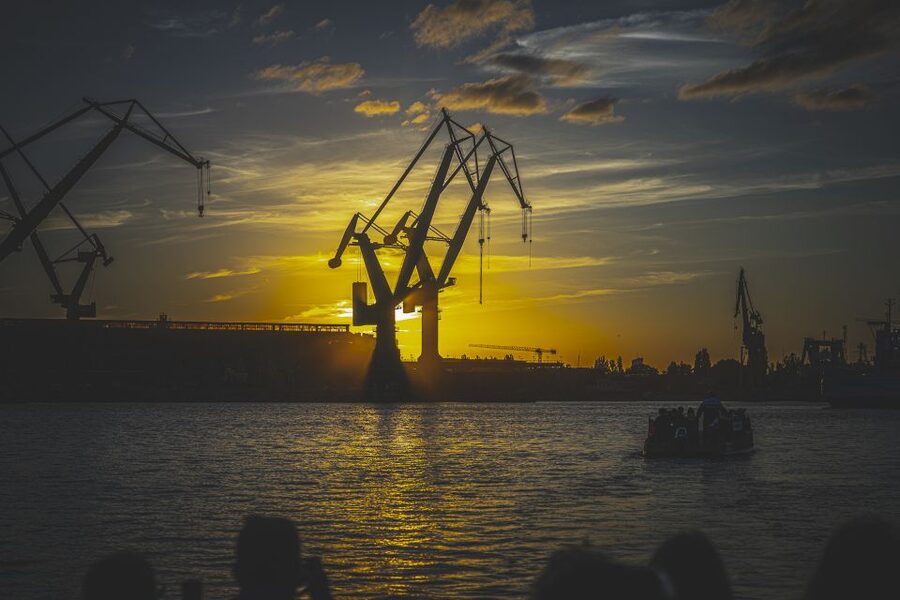 Gdańsk: Sunset Cruise on a Historic Polish Boat - Starting near the old shipyard