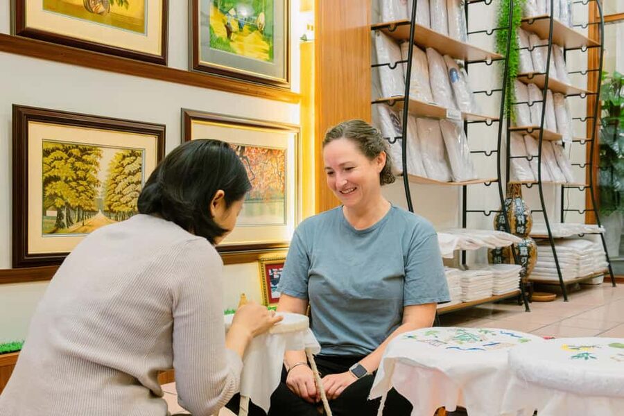 Hanoi's Heritage: Embroidery Workshop in Ancient House - Choosing a design and making a keepsake