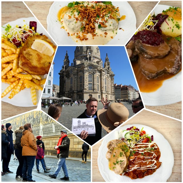 Historical tour of the old town including a Saxon dinner - Starting at QF Passage and Dresden Information