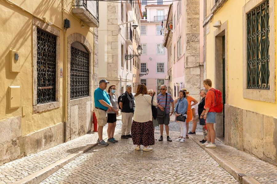 Lisbon: History, Stories and Lifestyle Walking Tour - São Pedro de Alcântara brings the first big view