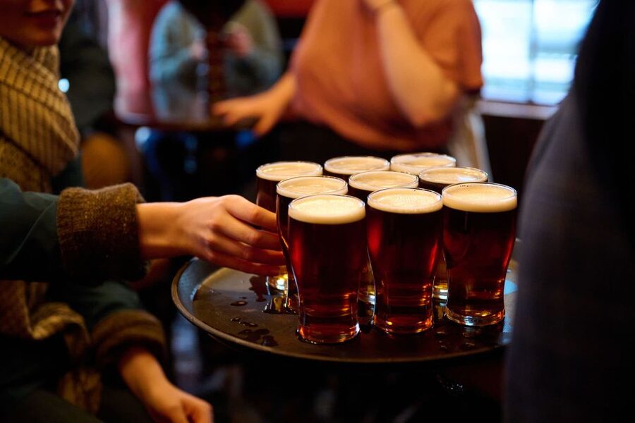 London: Historic Pubs, British Ales & Classic Dishes - Fleet Street, cider, and a sausage roll at The Old Bell Tavern