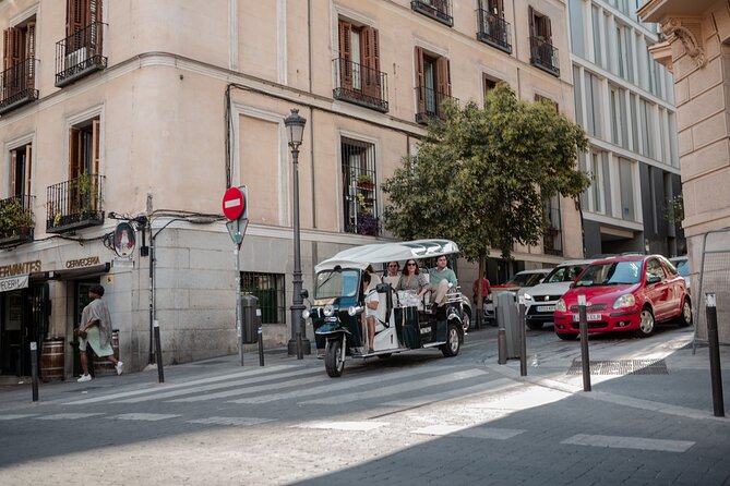 Madrid Historical Tour with Local Guide in Eco Tuk Tuk Private - The Spanish Parliament and the lions of Congress