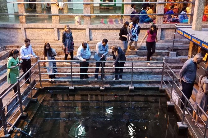 Malleswaram heritage walk, an immersive walking tour in Bangalore - The unusual Nandi shrine and its water tank