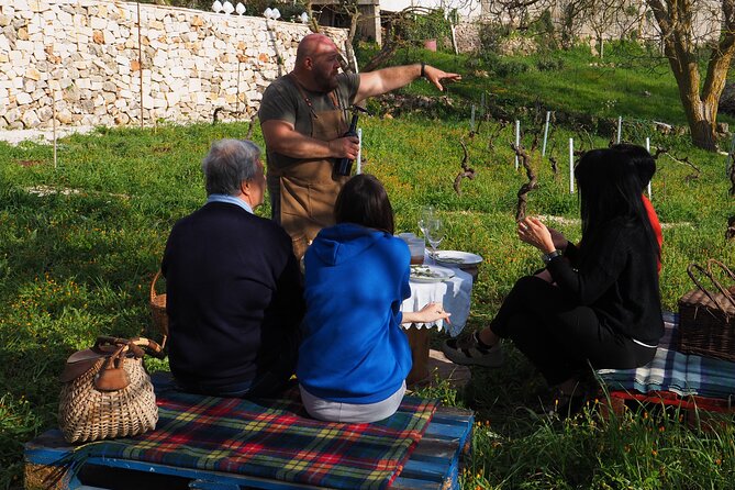 Picnic aperitif in the vineyard of an ancient trullo in Martina Franca - What the $54.01 Price Really Covers