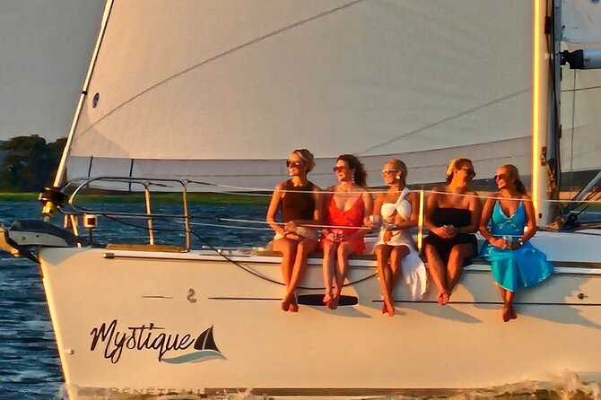 Private Morning Sail, Dolphin and History Tour on Mystique - Ravenel Bridge brings scale to the harbor