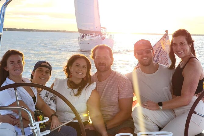 Private Sunset Sail BYOB Dolphin/History Tours on 43ft Mystique - Sailing past the Ravenel Bridge