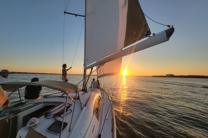 Private Sunset Sail BYOB Dolphin/History Tours on 43ft Mystique - Passing the Charleston Battery and its waterfront homes