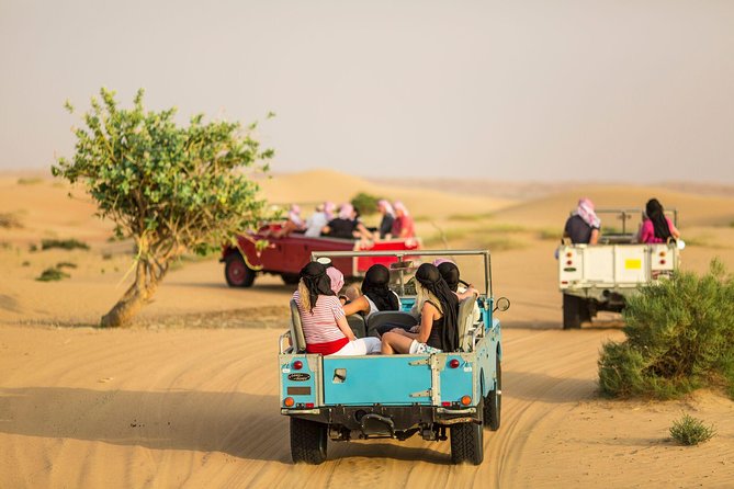 Private Vintage Land Rover Heritage Desert Safari- 4 Course Dinner & Activities - Getting ready inside the Dubai Desert Conservation Reserve