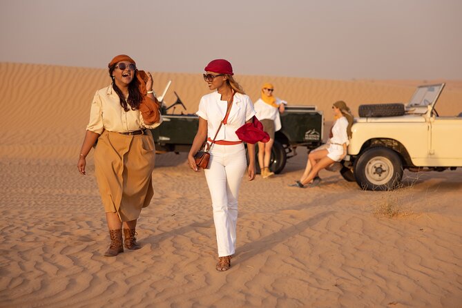 Private Vintage Land Rover Heritage Desert Safari- 4 Course Dinner & Activities - One hour in a 1950s-era Land Rover