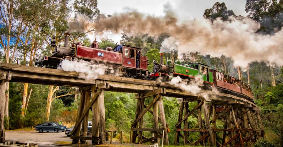 Puffing Billy Railway: Heritage Steam Train Journey - Lakeside Station and Emerald Lake Park