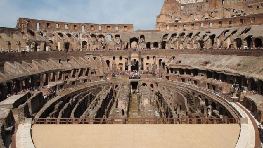 Rome: Ancient History and Colosseum Underground Tour - Walking onto the arena floor