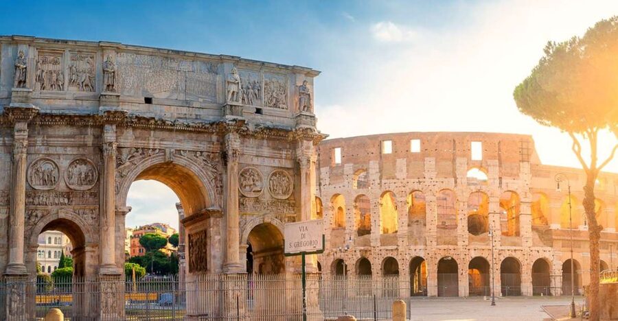 Rome: Colosseum, Ancient Rome and Catacombs Tours & Tickets - Entering the Colosseum and its first two tiers