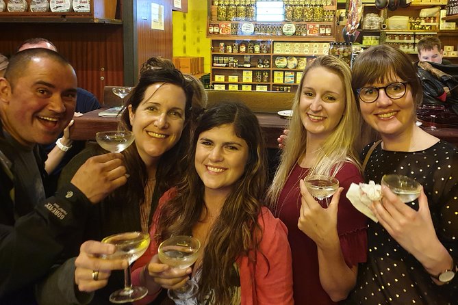 Sip, Sites & Bites Barcelona Food, Drinks & History Tour - La Barceloneta starts with Cava and Catalan comfort food