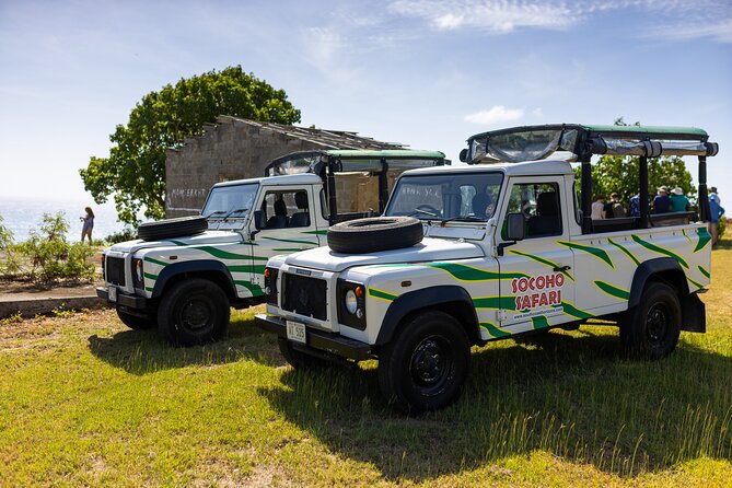 SoCoHo Jeep Safari - Historical Sites - Lunch - Beach - Starting with cricket at Sir Vivian Richards Stadium