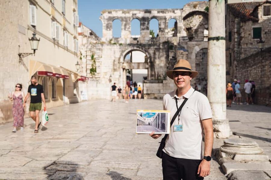 Split: Walking tour of Split with a 'Magister' of History - Meeting Toni by the Riva and Bronze Gate