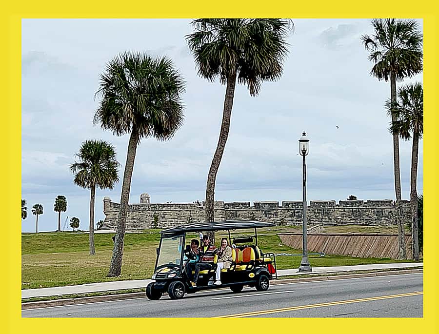 St.Augustine History Tour on Premium Golf Cart with PiCk Up - Why this short ride works in St. Augustine